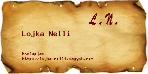 Lojka Nelli névjegykártya